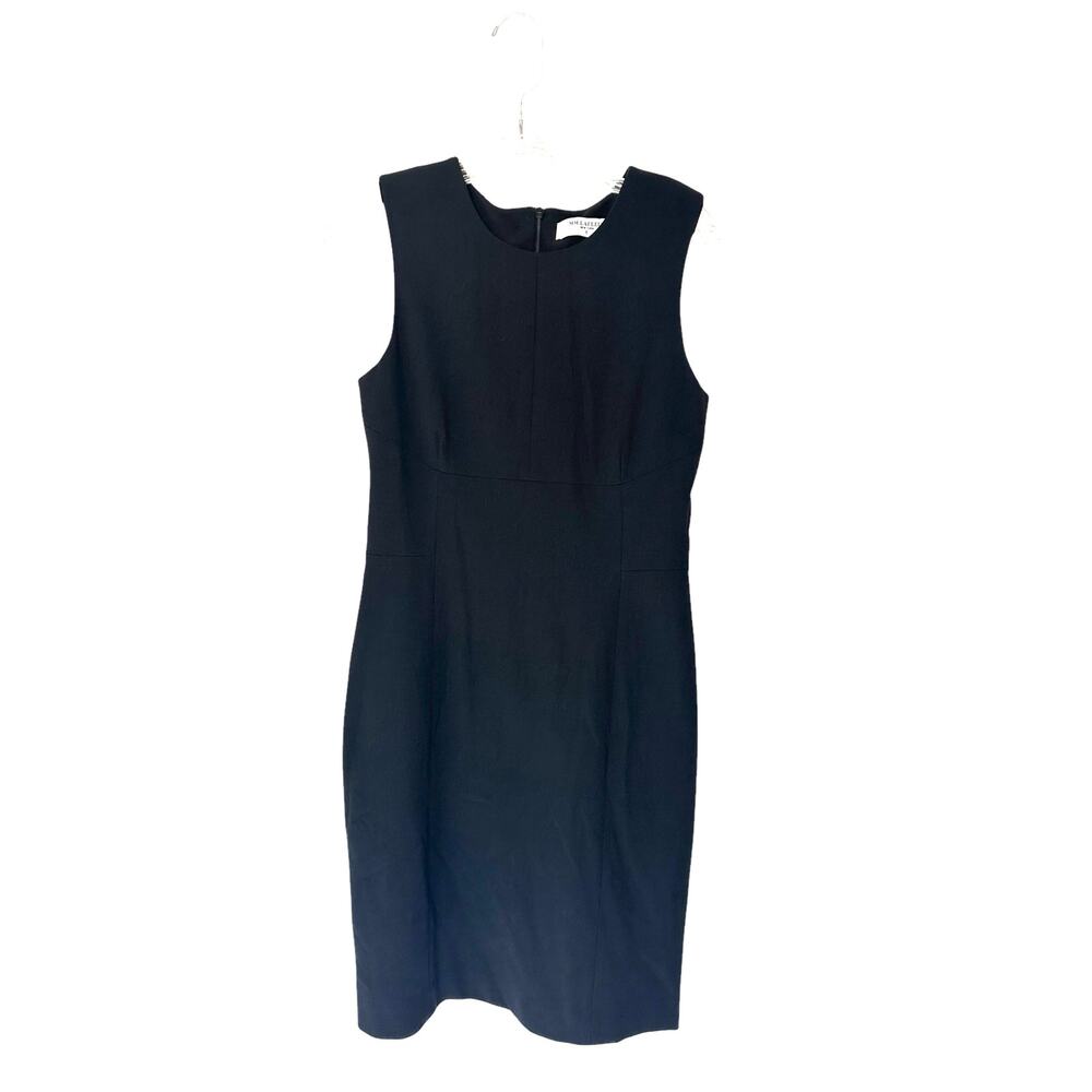MM. Lafleur Black Basic Career Office‎ Work Sleeveless Ponte Sheath Dress Size 8